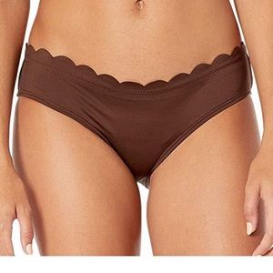 Kate Spade New York ESPRESSO Core Solids #79 Scalloped Bikini Bottom, US XSmall